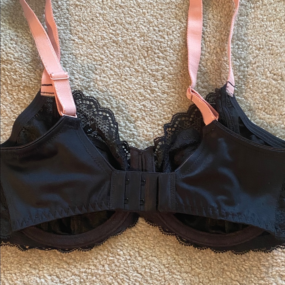 Freya brand NWT size 30G(us 32DDD) black with pink straps - Picture 4 of 7